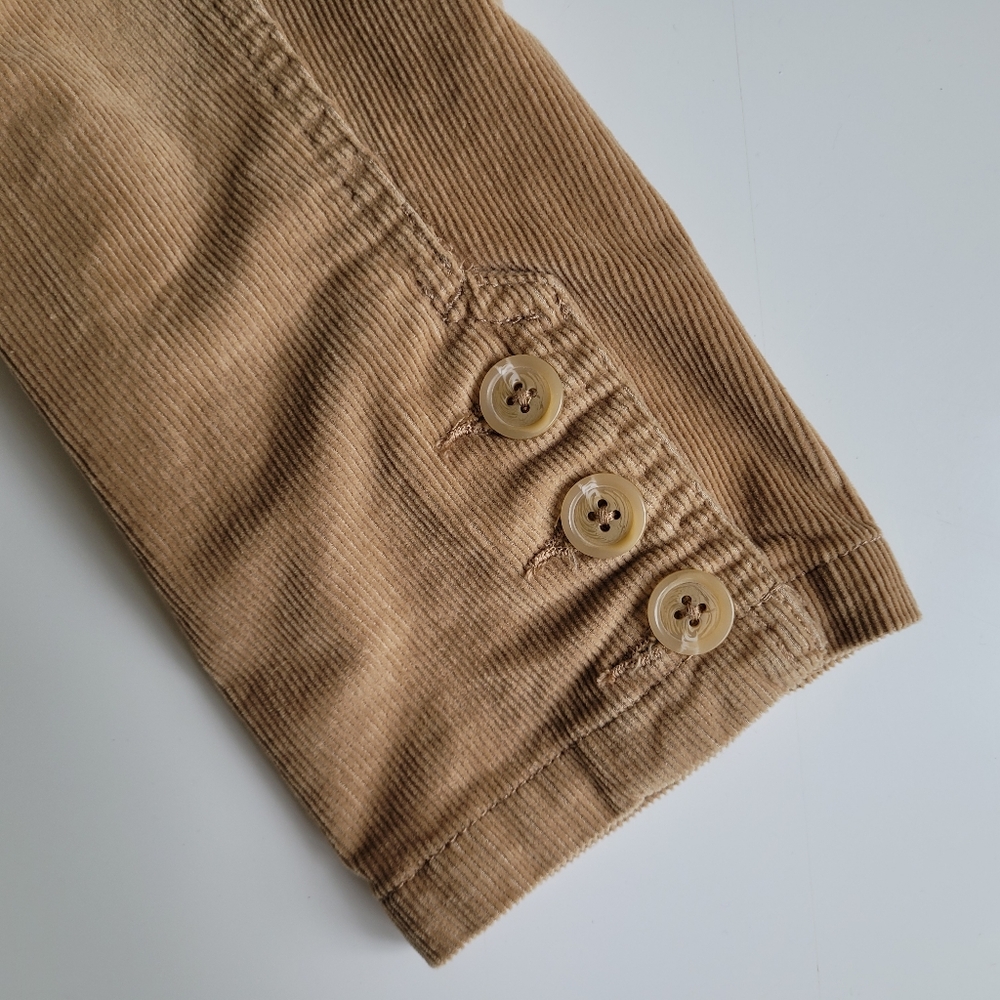 St John's Bay Corduroy Women's Blazer Jacket Tan Petite Large - Picture 5 of 6